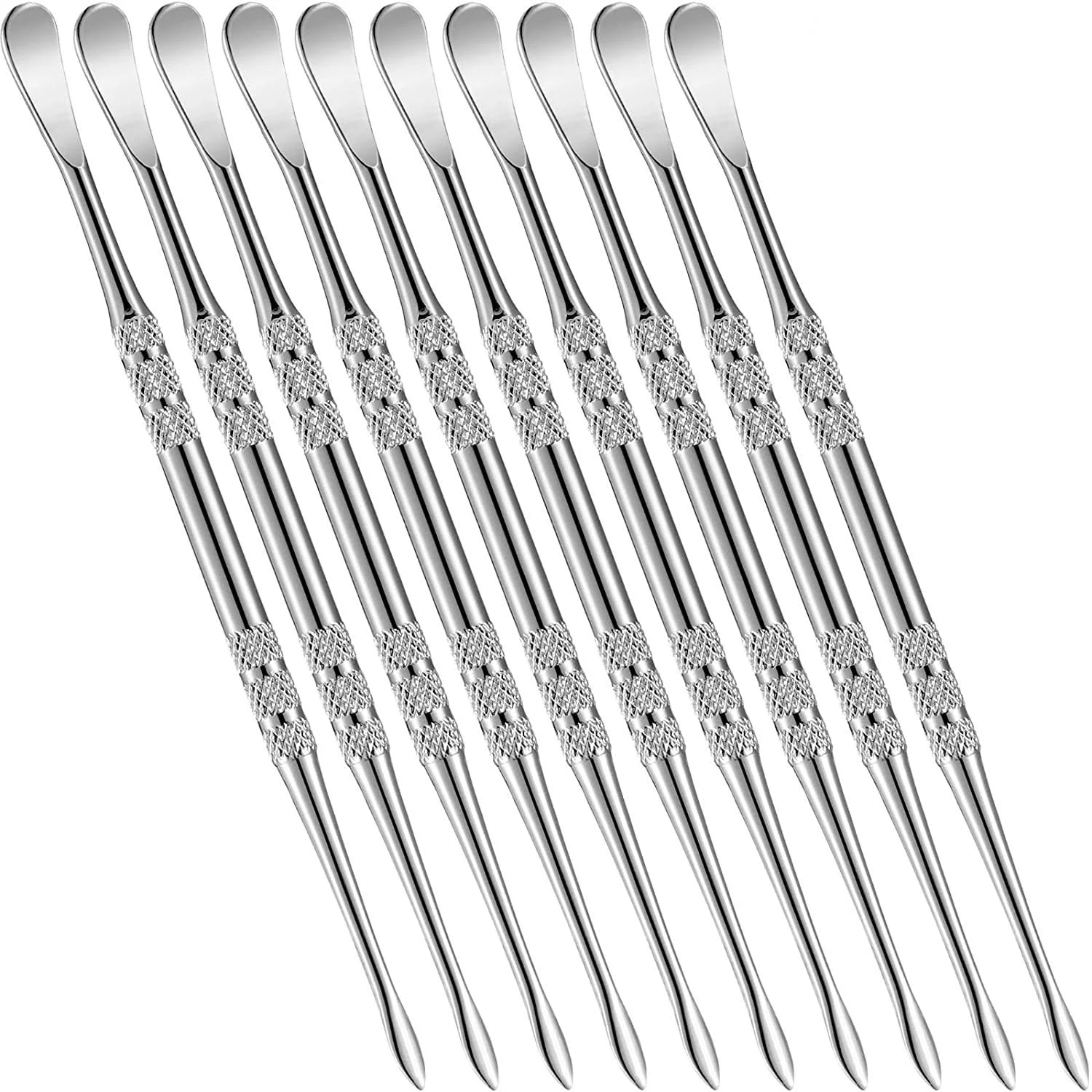 10 Pieces Stainless Steel Wax Carving Tools with Rainbow Handles - 4.75 Inch Sculpting Set