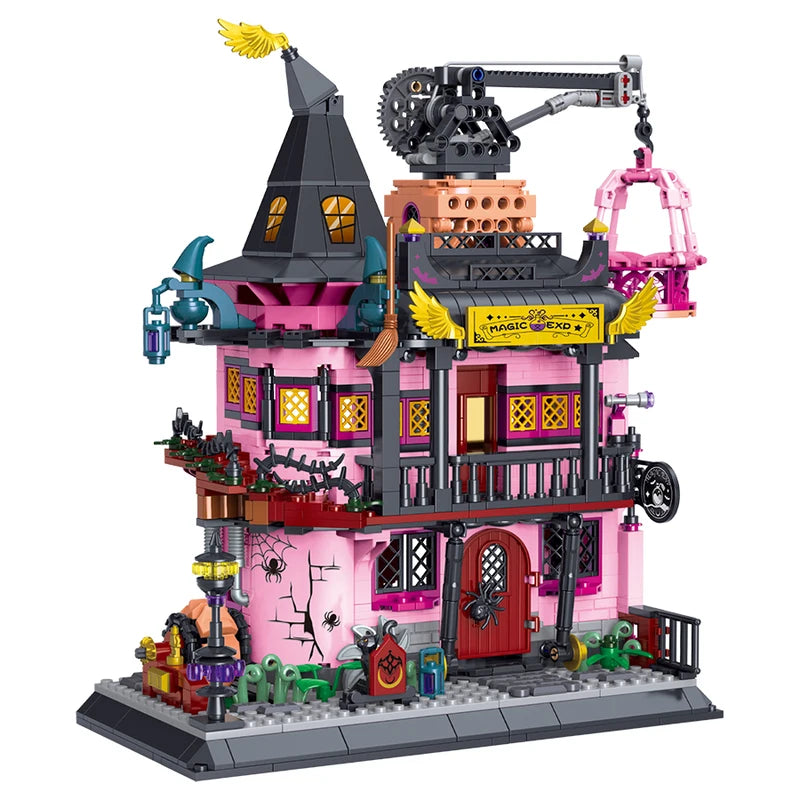 Halloween Gift Magic Laboratory Building Blocks Set for Kids - Architecture Puzzles & Models
