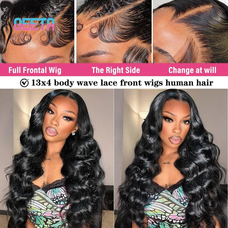 Women's 13x6 Lace Front Wigs with Drawstring & 4x4 Frontal Human Hair