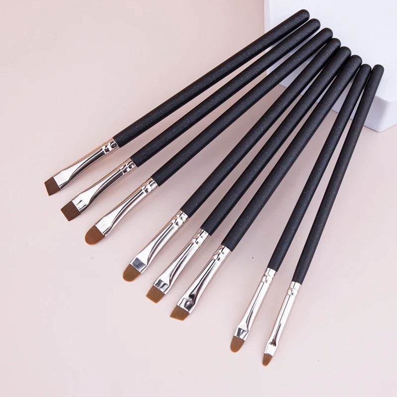 Eyebrow Concealer Brush - Flat & Angled Makeup Tool for Precise Eyebrow & Eye Line Application - Multiple Handle Colors