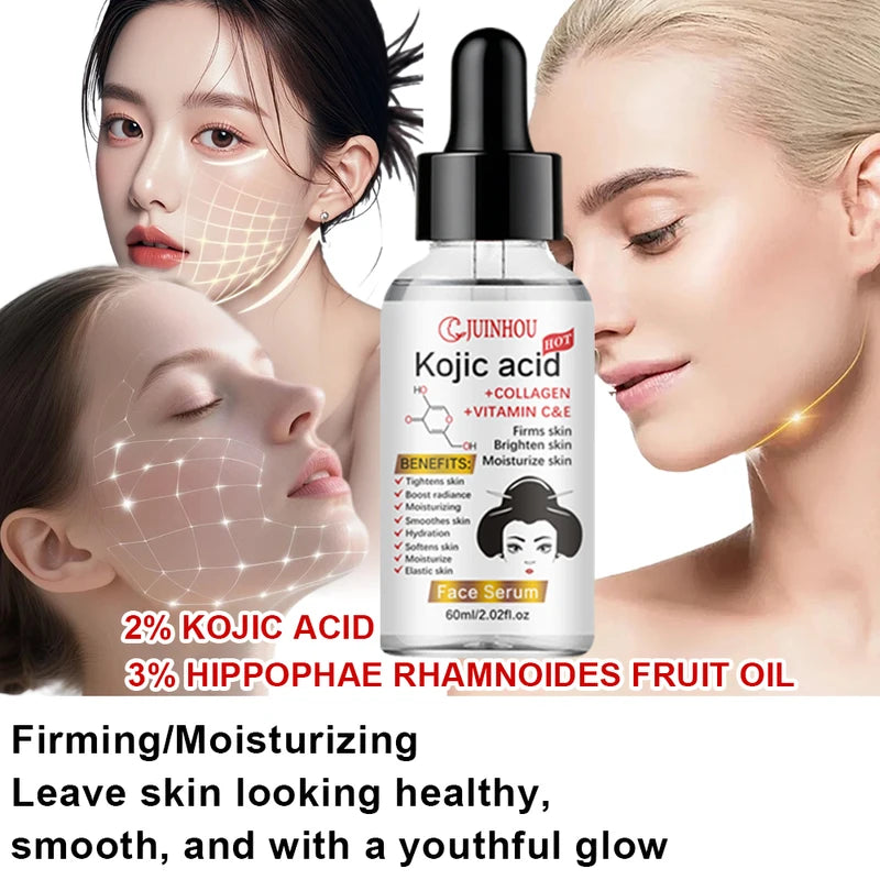 Deep Hydrating Face Serum with Seabuckthorn and Kojic Acid for All Skin Types