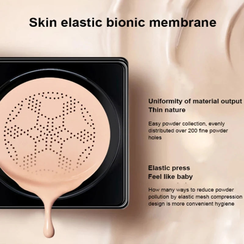 Air Cushion CC Cream Foundation with Mushroom Puff - Long Lasting Moisturizing Face Makeup