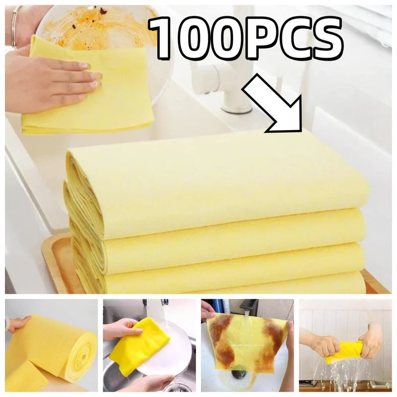 Reusable Loofah Dishcloth Set - Eco-Friendly Kitchen Cleaning Cloths, Absorbent & Durable