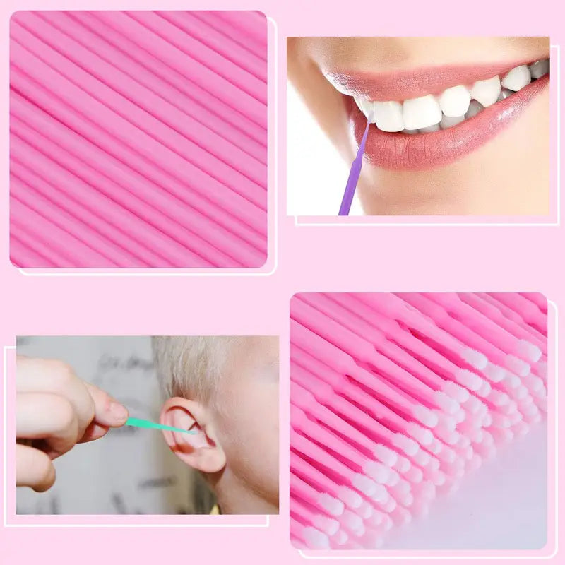Eyelash Extension Cleaning Swabs 500pcs Microbrush Applicators Lash Lift Remover