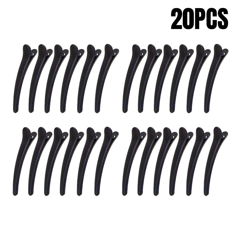 Plastic Hair Clips Set - Large Fish Beak & Duck Beak Style Hairpins, Durable & Elastic, 8cm