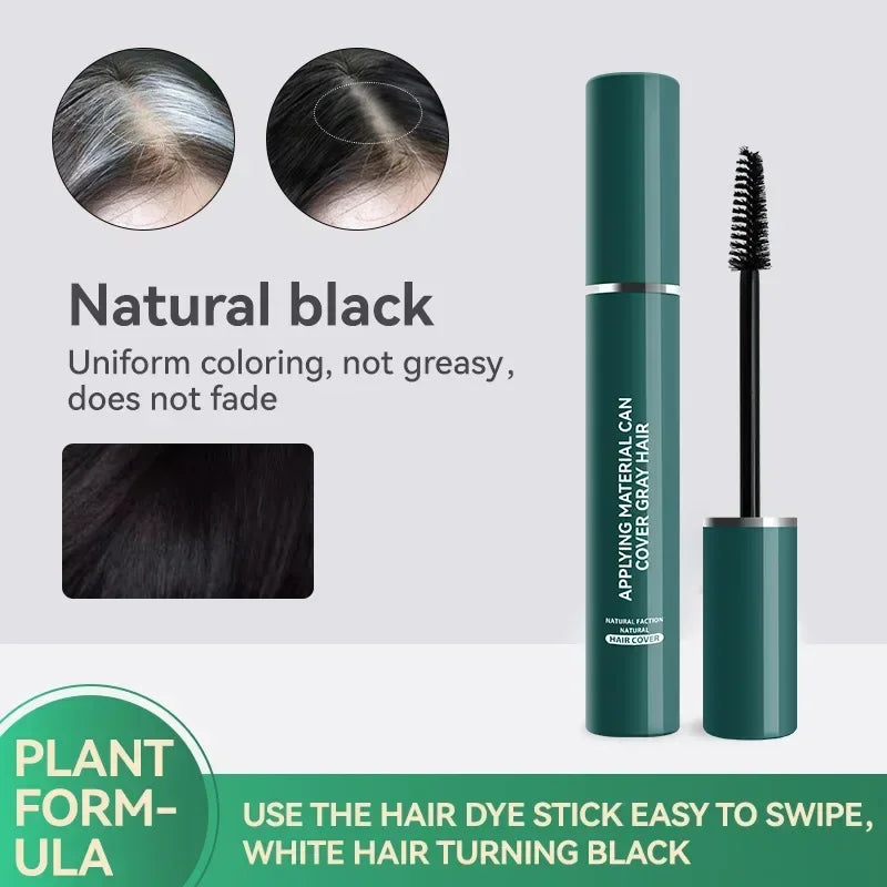 Long Lasting Washable Hair Dye Stick - Quick Gray Coverage, Non-Toxic
