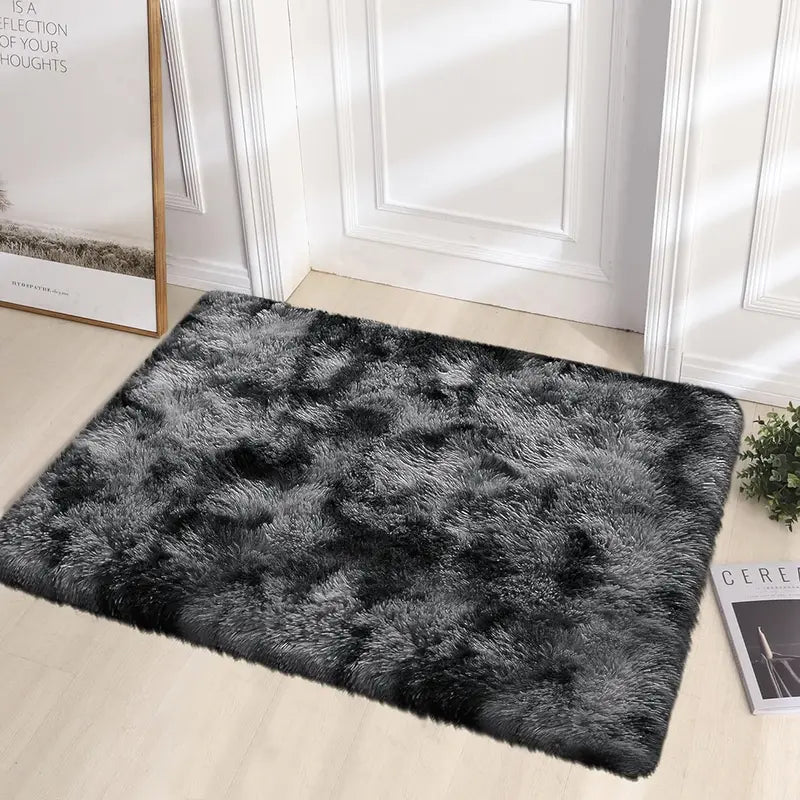 Silk Wool Non-Slip Indoor Rug - Washable Carpet Mat for Living Room & Bedroom