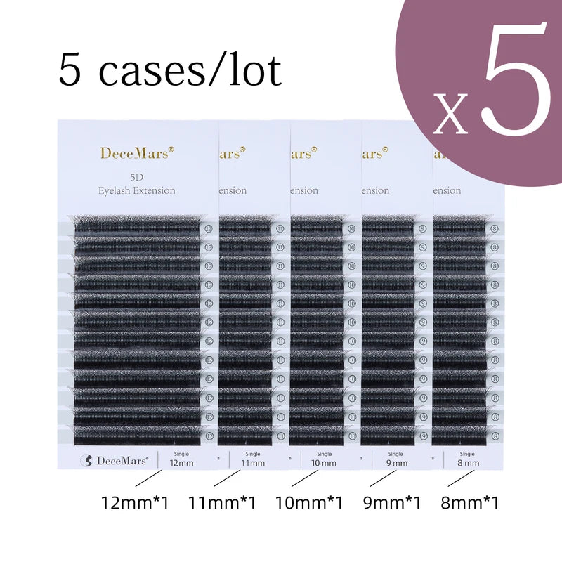 5D W Shape Eyelash Extensions Set - Multiple Lengths & Curl Options
