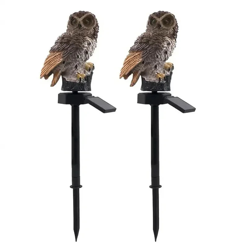 Solar Owl Garden Lamp Outdoor Decorative LED Light Waterproof Yard Decor