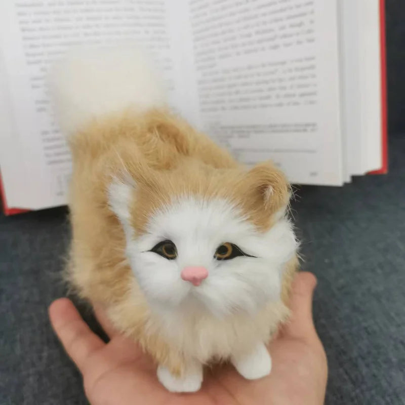 Realistic Plush Cat Toy for Kids and Decor - Soft Stuffed Animal Gift