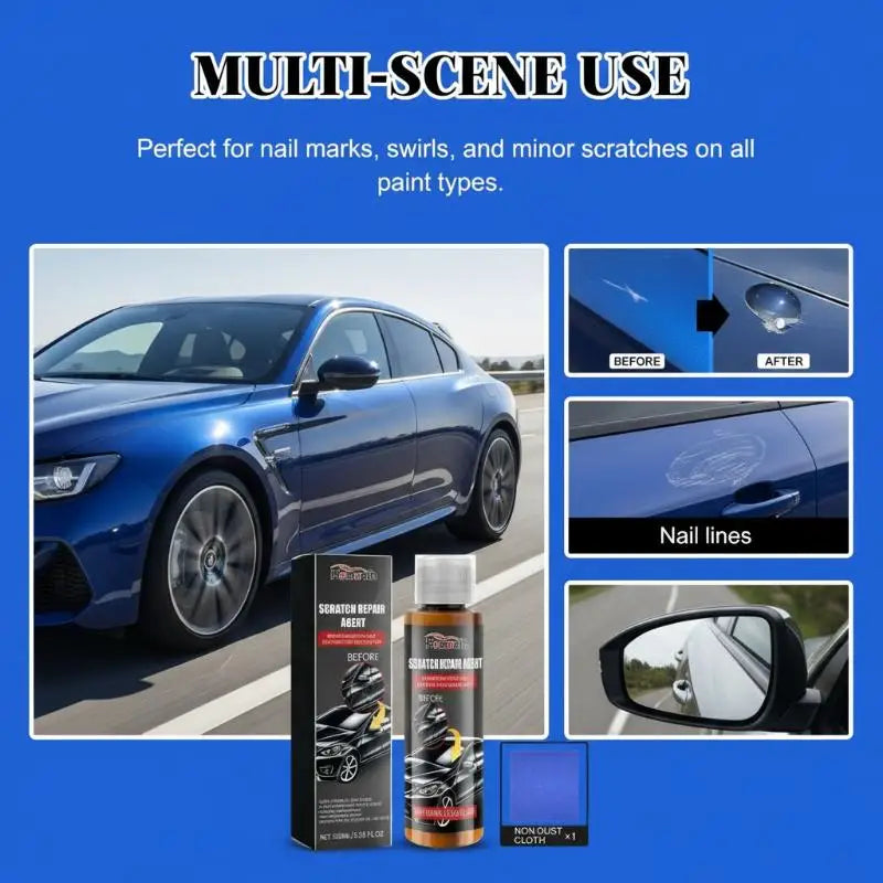 Car Paint Protection Wax Kit with Repair Paste and Wipe Cloth - 100ml