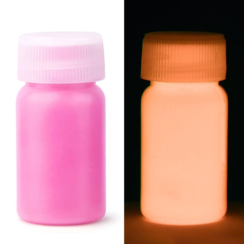 Fluorescent Pigment Glow in Dark Acrylic Paints for DIY Resin & Party Crafts - 15g Bottles