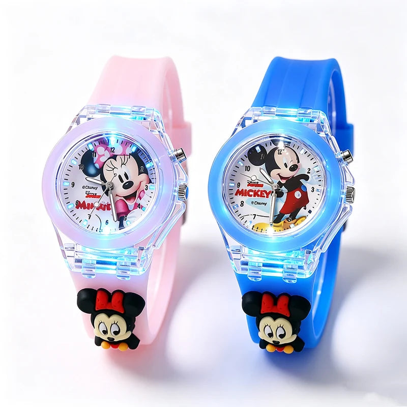 Kids Light-Up Silicone Character Watch with Colorful Dial and Fun Lights - Multiple Colors