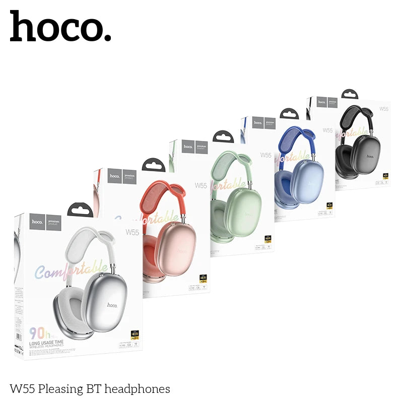 Wireless Over-Ear Bluetooth Headphones with Microphone, HiFi Stereo Sound, 40mm Drivers