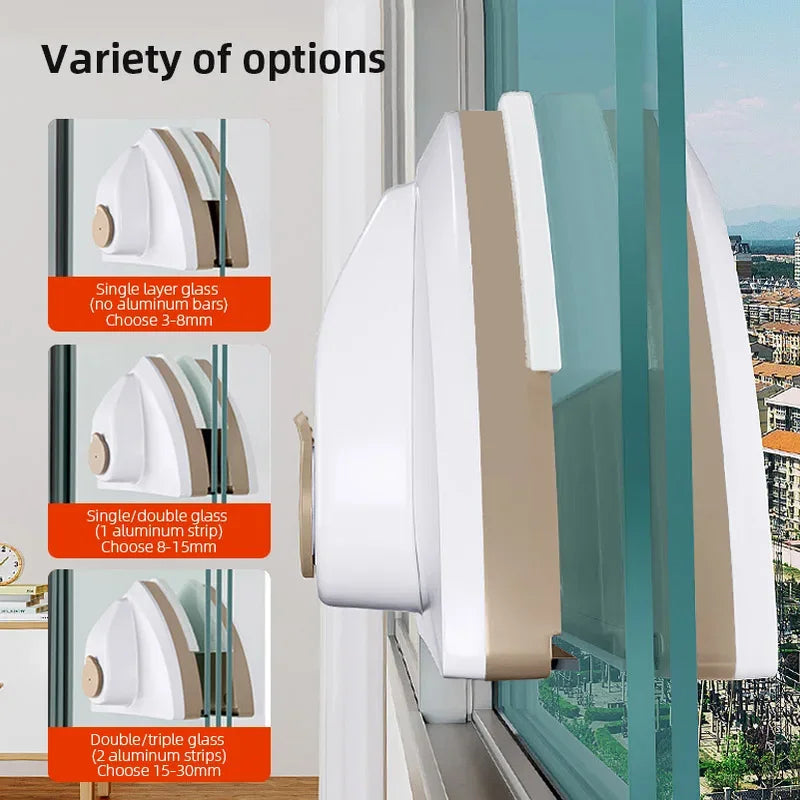 Magnetic Glass Window Cleaning Tool Double-Layer Wiper for Home Use