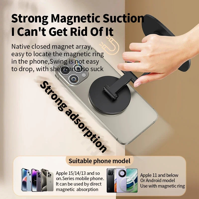 Magnetic Foldable Phone Stand for MagSafe iPhone 12-16 | Adjustable Desktop Holder