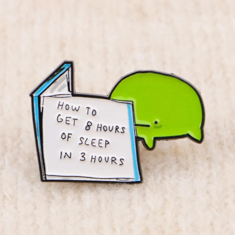 Funny Frog Enamel Pin - Cute Sleep-Inspired Lapel Badge Jewelry Gift