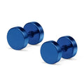 Unisex Round Stud Earrings for Women & Men - Stainless Steel, 2-14mm