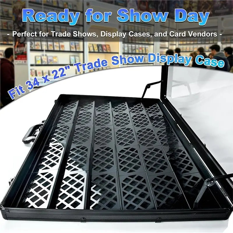 30-Pack Acrylic Display Risers for Sports & Trading Cards - Black