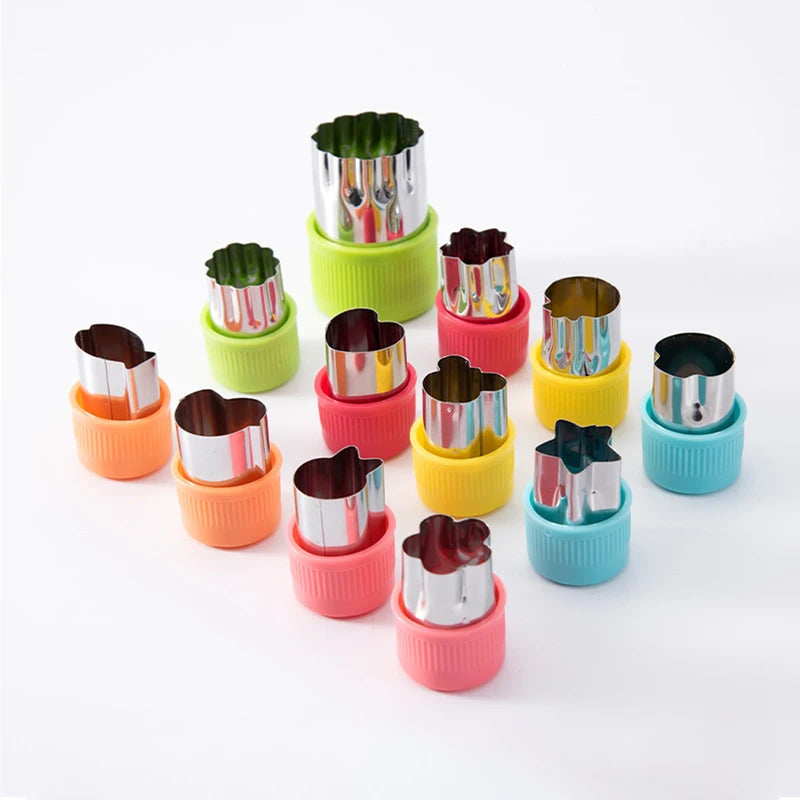 Vegetable & Fruit Cutter Set - Mini Shapes for Food Decoration & Kids Snacks