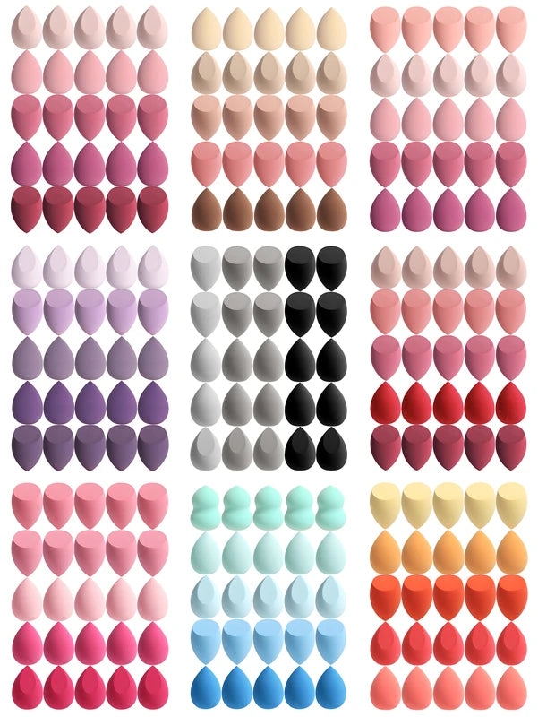 25 Makeup Sponges Set - Multi-Color Foundation & Blush Blenders for Liquid, Cream & Powder