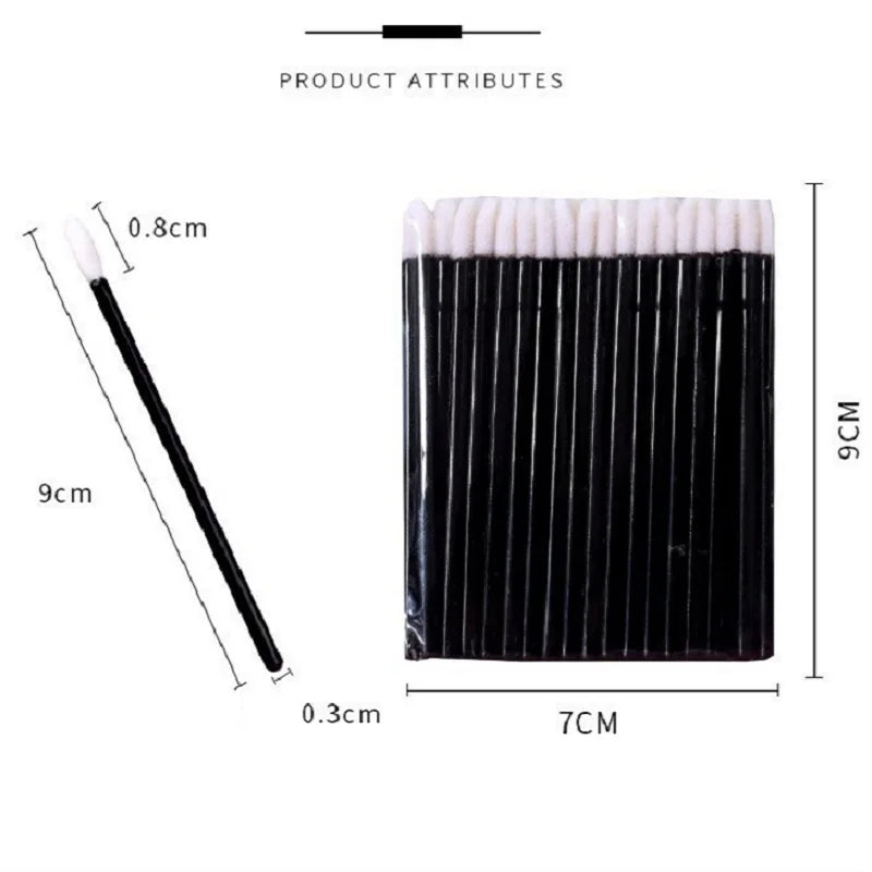 Disposable Lip Makeup Brush Set - 50 pcs Soft Lipstick Applicators & Mascara Wands