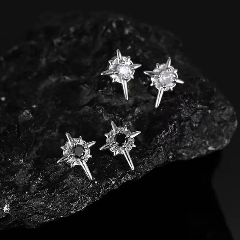 Couple Zircon Star Magnet Ear Clip Earrings for Men Women No Piercing Jewelry