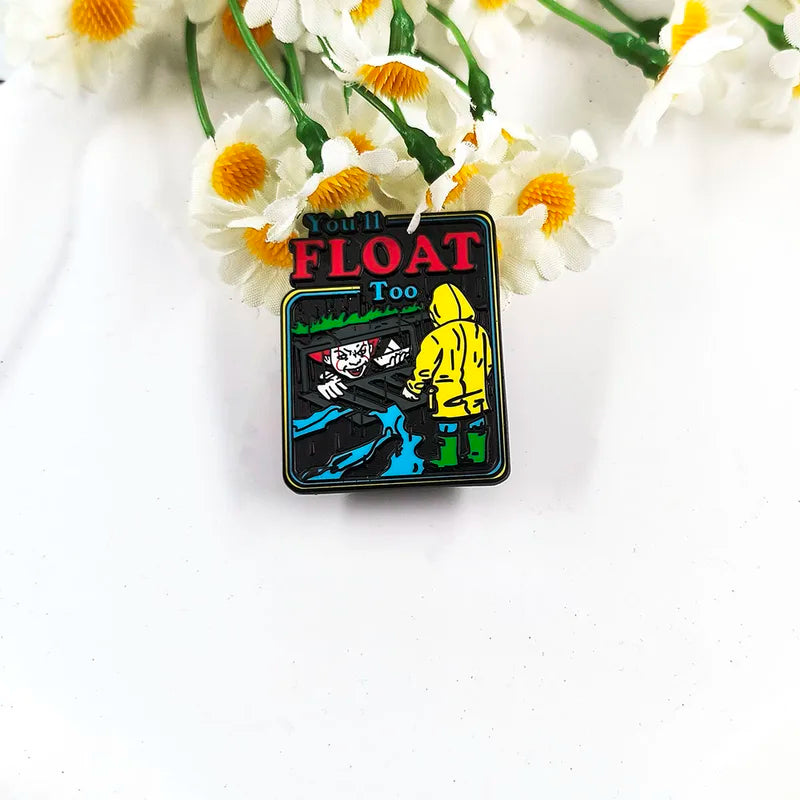 Halloween Clown Enamel Pin Badge - Horror Movie Costume Accessory Gift