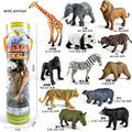 12-Piece Wild Animal Toy Set - Realistic Plastic Animal Models for Children