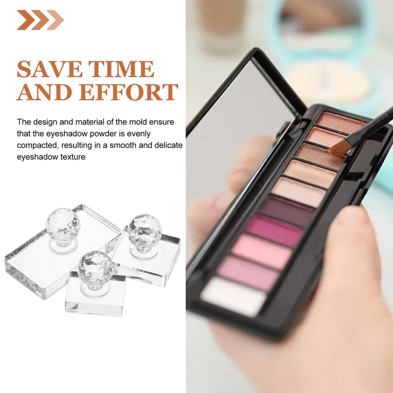 3-Piece Makeup Powder Press Tool Set for Eyeshadow Blush Highlighter