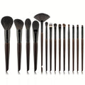 14-Piece Makeup Brush Set with Natural Hair - Professional Cosmetic Tools
