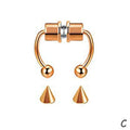 Magnetic Fake Nose Piercing Jewelry Hoop Septum Lip Body Faux Piercing