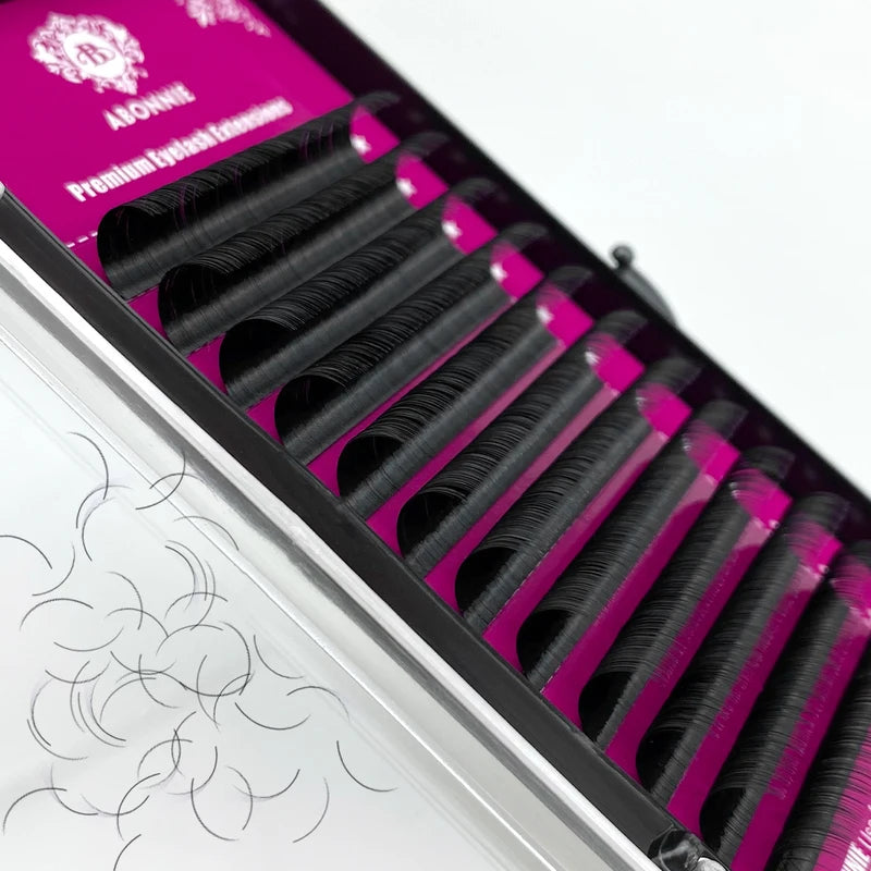 Professional False Eyelash Extensions 5-Pair Set - Silk Natural Volume Lashes