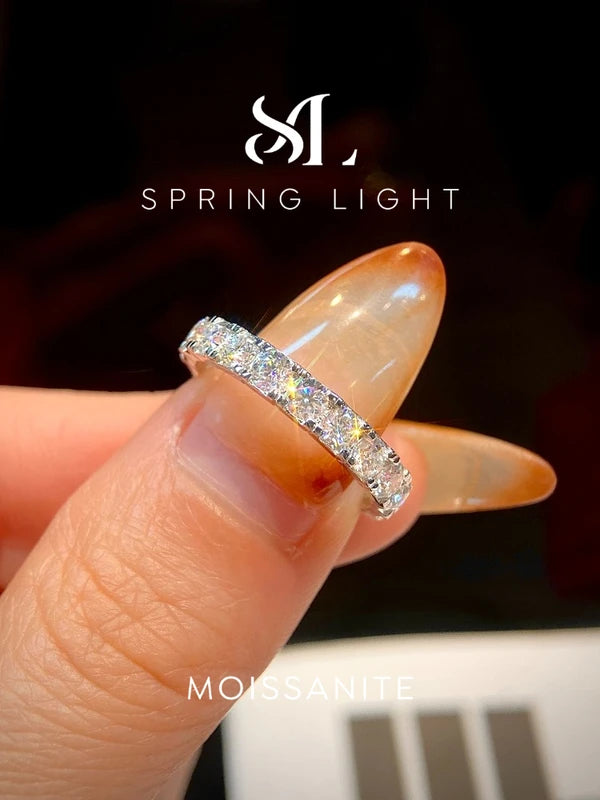 White Moissanite Ring for Women 925 Sterling Silver Fashion Jewelry