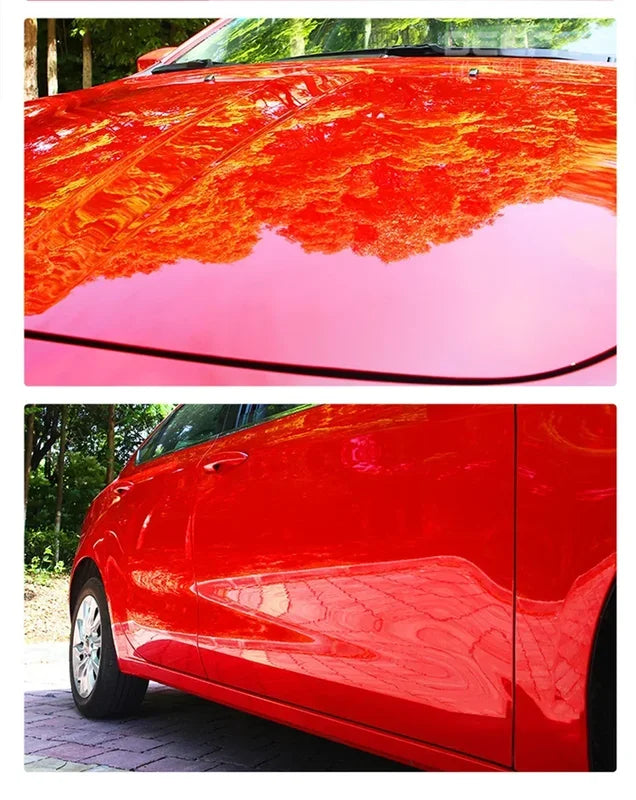 Car Wax Crystal Plating Set Hard Glossy Paint Protection with Sponge & Cloth