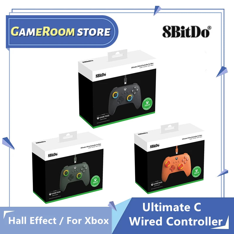 Wired USB Gamepad with Hall Effect Joysticks for Xbox Series X/S, Xbox One & PC