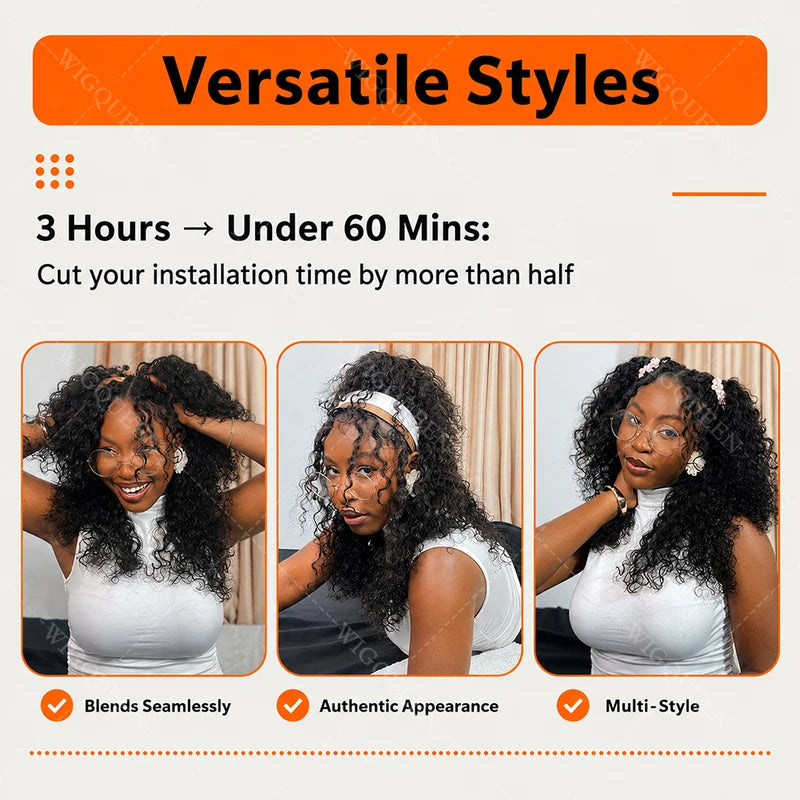 Kinky Curly Crochet Hair Extensions Pre-Looped Human Hair Knotless Boho Style