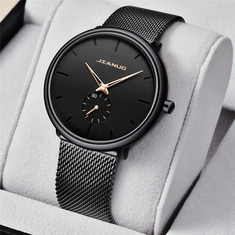Personalized Men's Mesh Watch - Casual Quartz Watch for Men