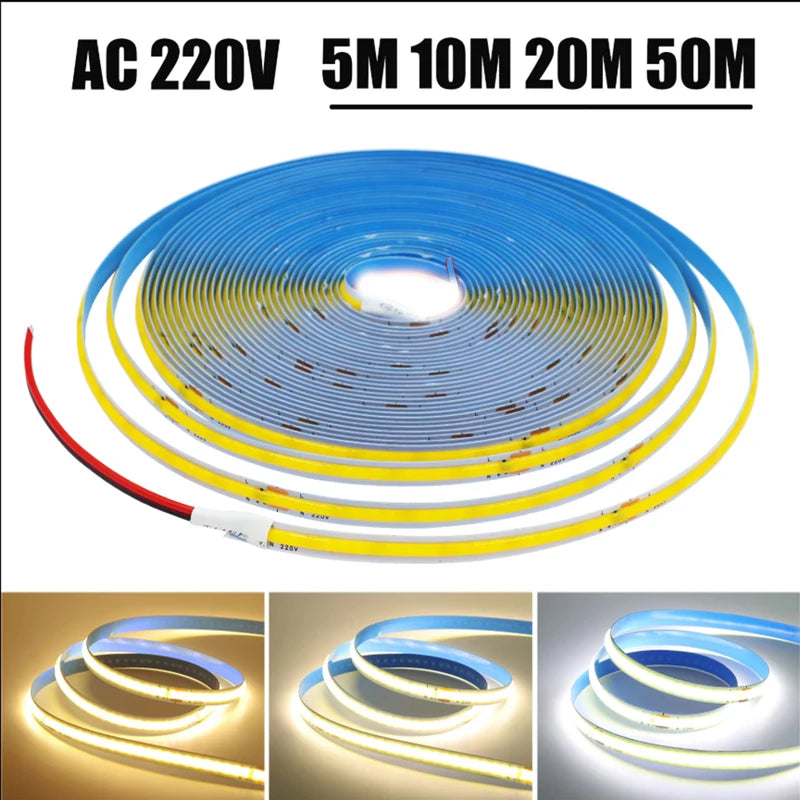 Flexible LED Strip Lights 220V AC 240 LEDs/M RGBW 5M-50M with IP20 Waterproof