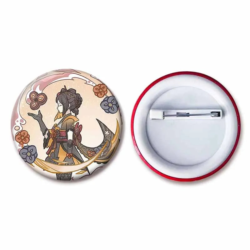 Genshin Impact Fanart Badge Pins for Backpack, Brooches, Collectible Gift