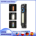 Rechargeable LED Flashlight 5000lm with RGB Side Light, Magnetic Rotary Switch