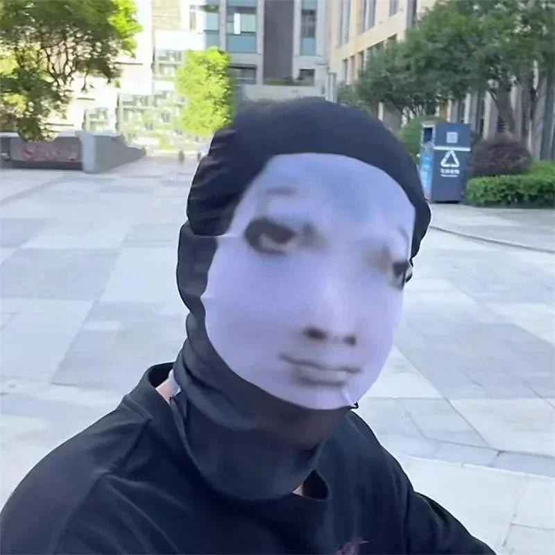 Full Face Mask Cosplay Headgear Halloween Costume Mesh Headwear Party Prop