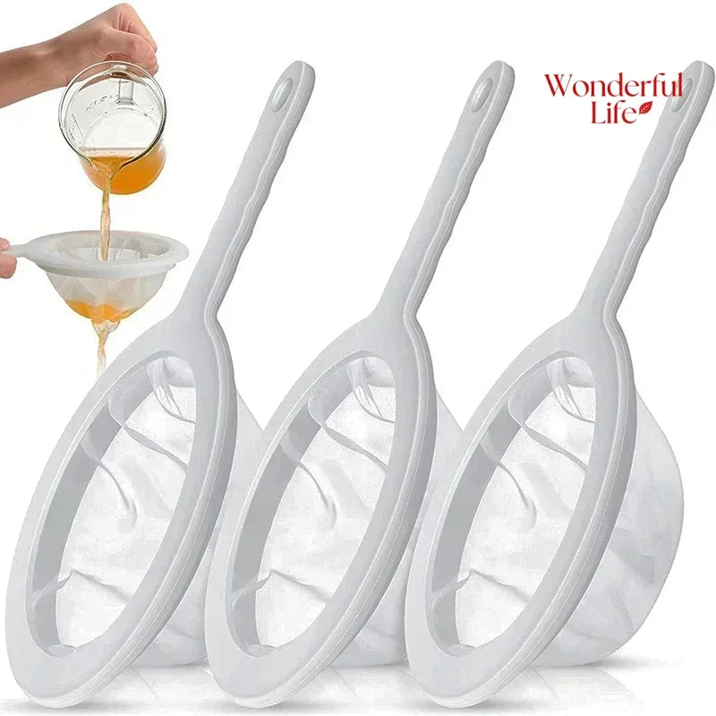 Reusable Fine Mesh Filter Strainer Spoon for Soy Milk Juice Coffee Food Kitchen