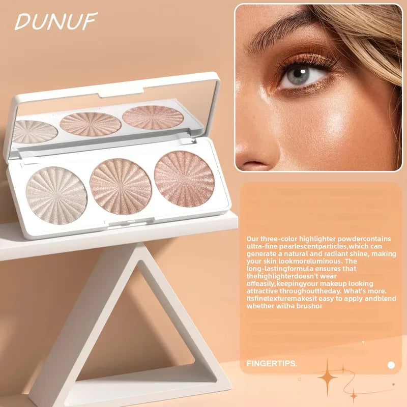 Waterproof Highlighter Palette 7 Colors Long Lasting Face Makeup Contour Blush