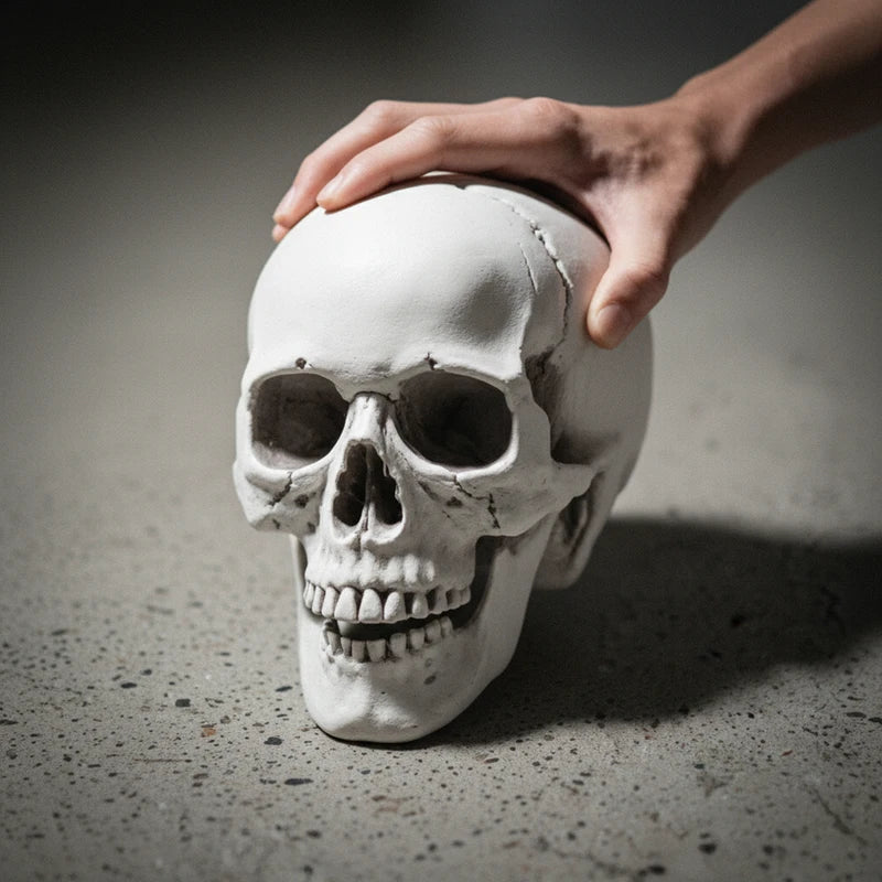 Realistic Plastic Skull Decoration for Halloween Haunted House & Garden Decor