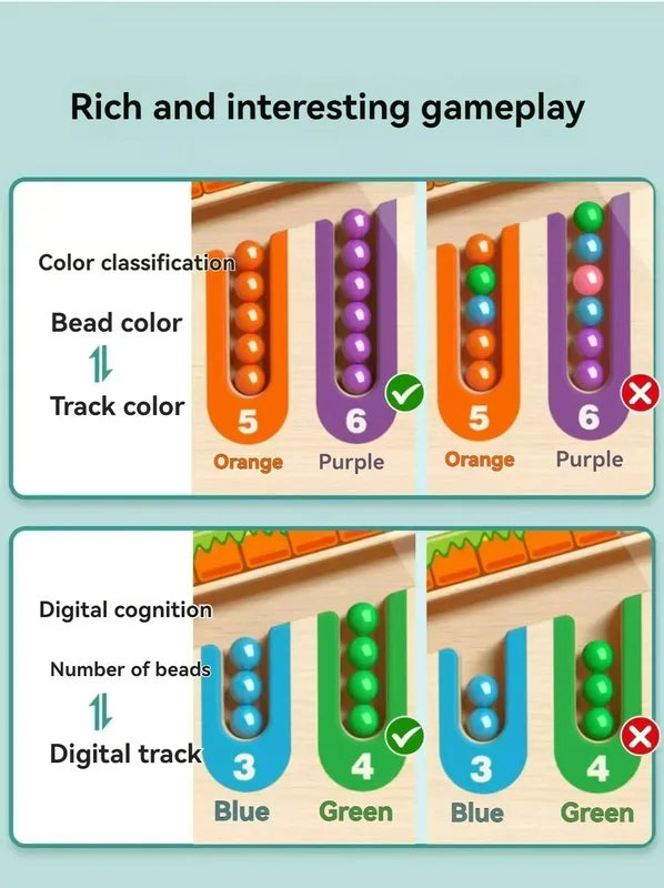 Magnetic Maze & Marble Run STEM Toy for Kids Ages 3-6 – Fine Motor Skills & Concentration Development