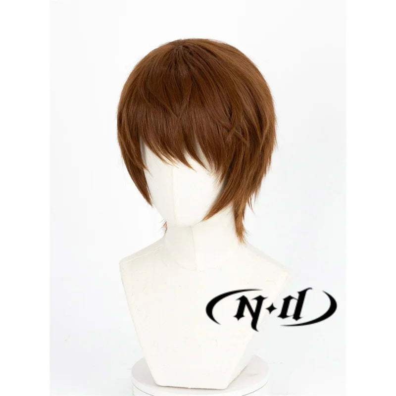 Light Yagami Cosplay Wig - Anime Death Note Light-Brown Hair for Halloween Costume