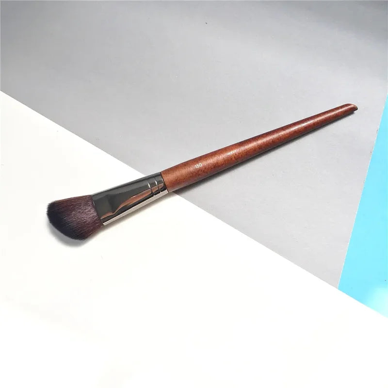 Professional Makeup Brush Set with Fan, Blush & Highlighter Brushes - Multicolor Handles