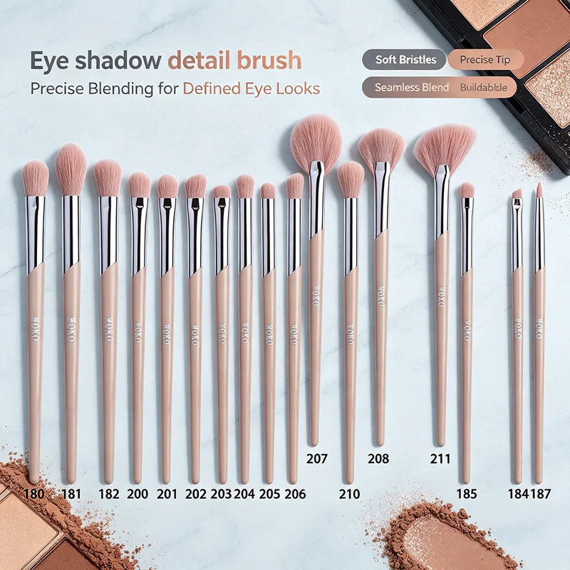 Makeup Brush for Eyeliner and Eyeshadow Smoky Eye Crease Brush - Pink, White, Purple & More