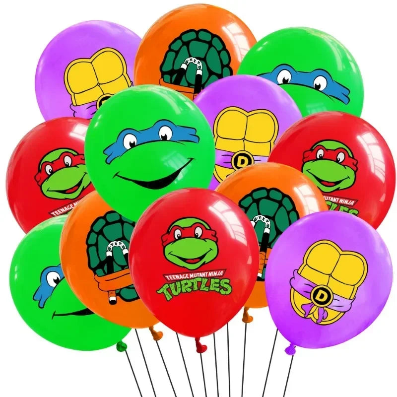 Teenage Mutant Ninja Turtles Latex Balloons Set Party Decorations Photo Props Halloween Gift